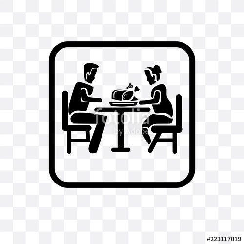 500x500 Dinner Icon Isolated On Transparent Background Simple