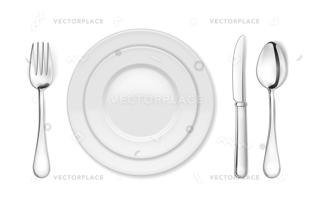 Dinner Plate Knife Fork Spoon Isolated Vector Illustration 1000x636 Dinner Plate Knife Fork Spoon Isolated Vector Illustration