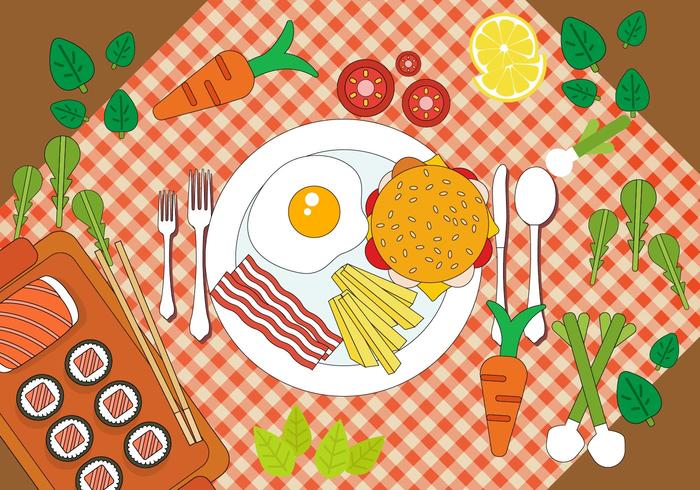 700x490 Free Dinner Vector Design