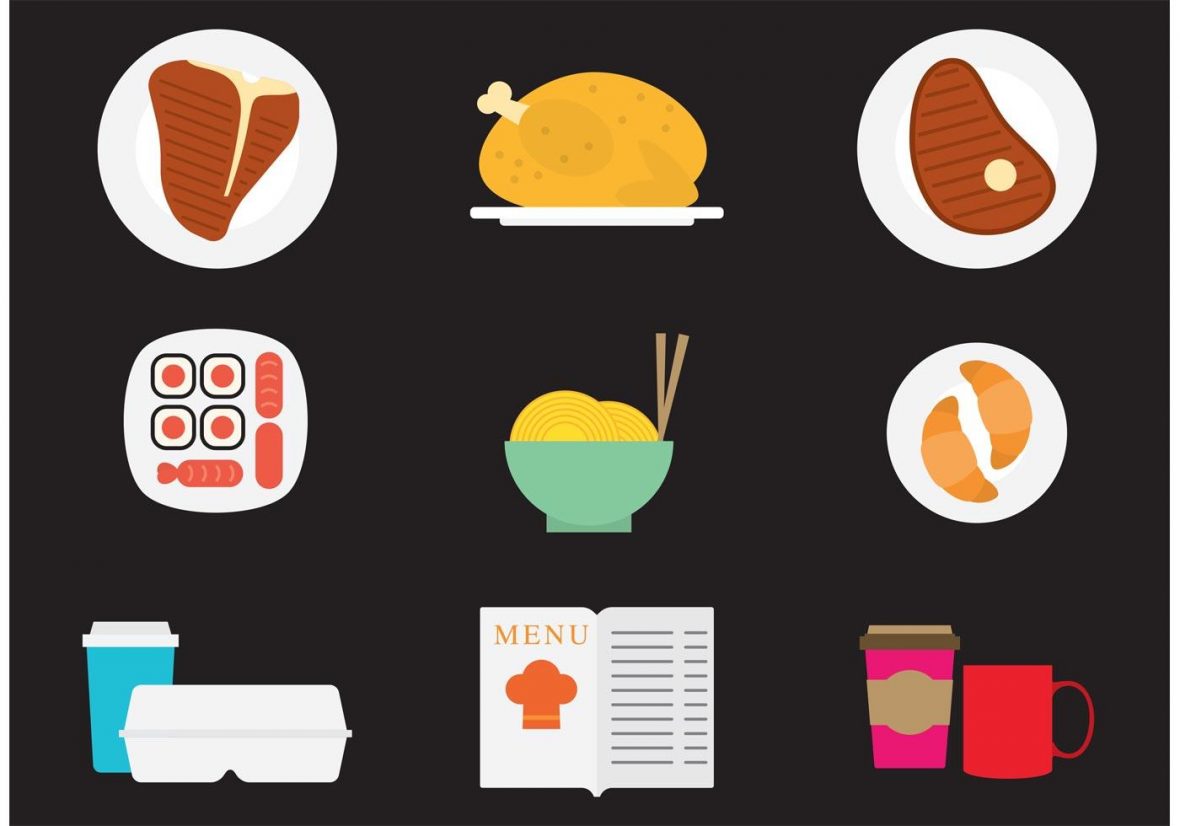1180x826 Free Dinner Vector Icons