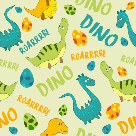 Dinosaur Background Multicolored Repeating Icons Vectors Stock 468x467 Dinosaur Background Multicolored Repeating Icons Vectors Stock