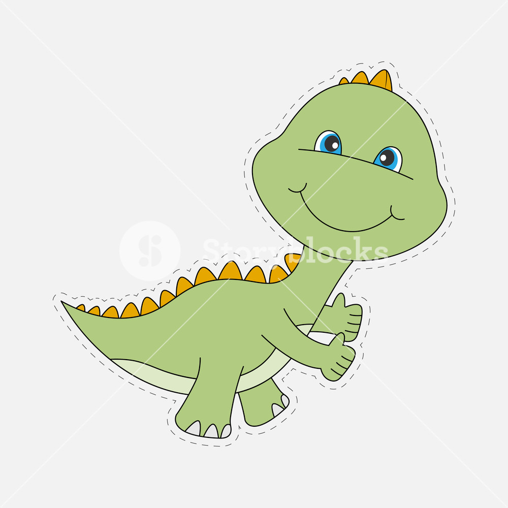 Pretty And Happy Dinosaur Baby Isolated On A White Background 1000x1000 Pretty And Happy Dinosaur Baby Isolated On A White Background