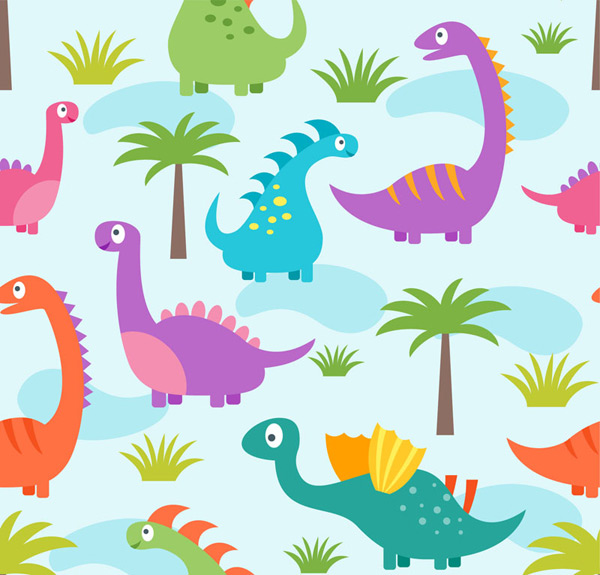 Dinosaur And Plant Background Vector For Free Download Free 600x575 Dinosaur And Plant Background Vector For Free Download Free