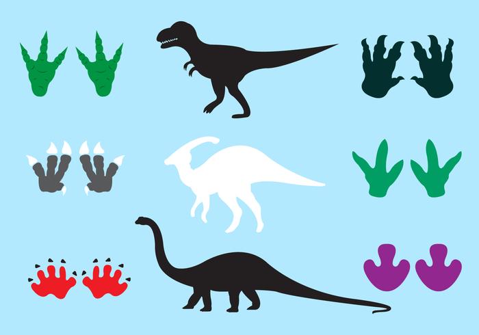 700x490 Dinosaur Footprints In Vector