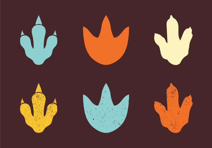700x490 Free Dinosaur Footprint Vector Set