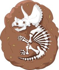Cartoon Triceratops Fossil Vector Art Illustration Dinosaur 197x235 Cartoon Triceratops Fossil Vector Art Illustration Dinosaur