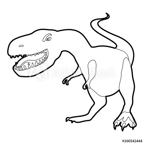 500x500 Dinosaur Tyrannosaur Icon Outline