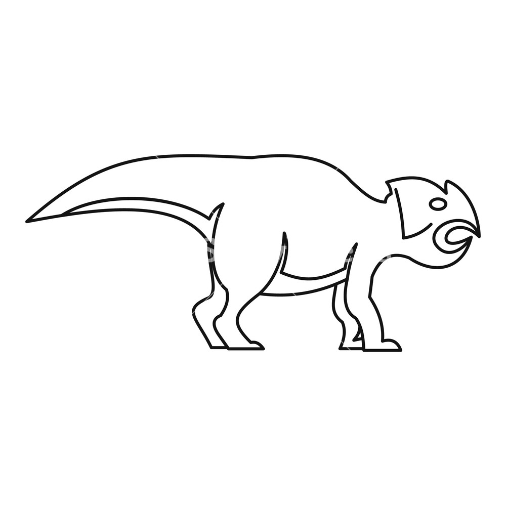 1000x1000 Ceratopsians Dinosaur Icon Outline Illustration Of Ceratopsians