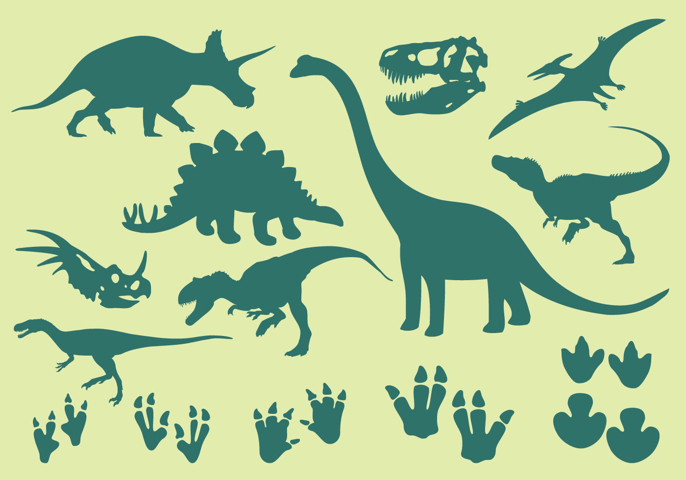 1400x980 Dinosaur Free Vector Art