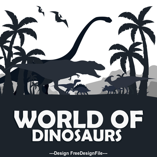 500x500 Dinosaur Silhouette Vector Free Download