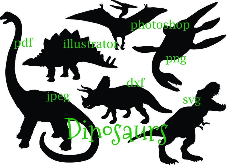 794x580 Dinosaur Silhouette Vector Print And Etsy