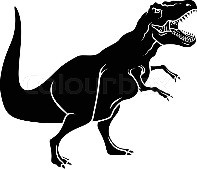 800x685 Dinosaur Silhouette Vector Stock Vector Colourbox