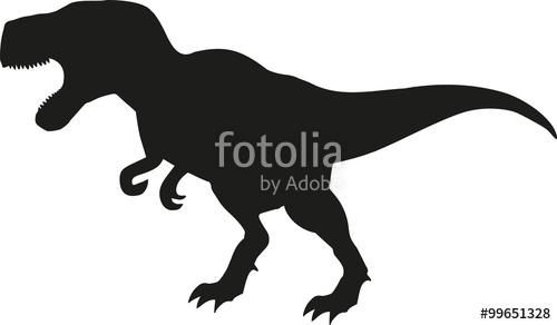 500x292 Dinosaur Tyrannosaurus Silhouette Stock Image And Royalty Free