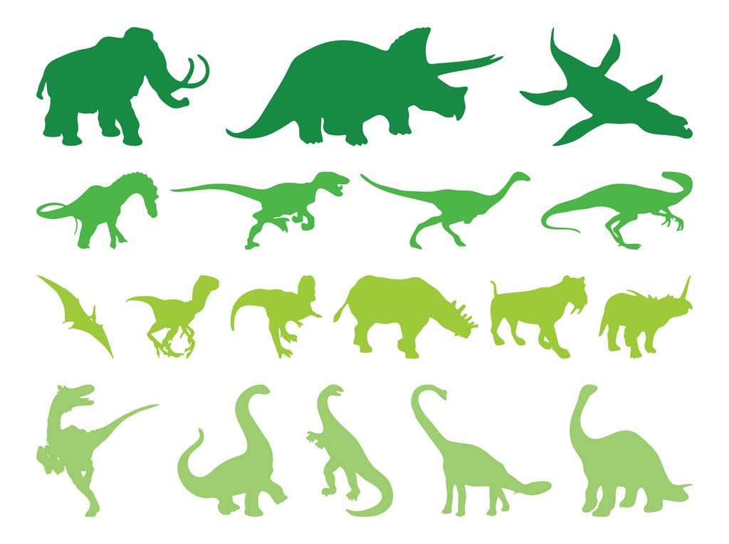 Dinosaur Silhouette Vector At Vectorified.com | Collection Of Dinosaur ...