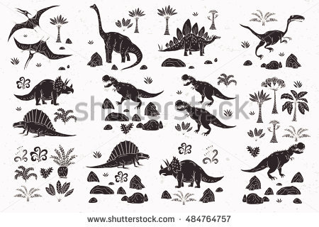450x320 Vector Dinosaur Silhouette