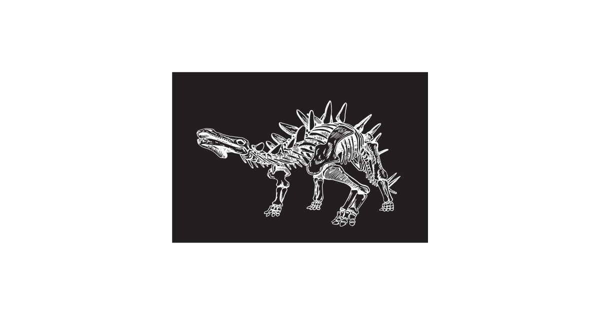 1200x630 Sketch Of Stegosaurus Dinosaur Skeleton Vector
