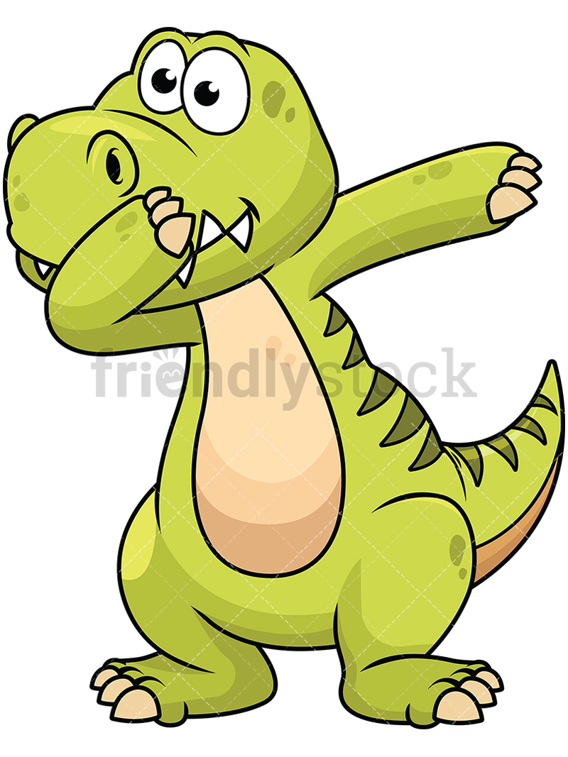 800x1067 Dabbing Dinosaur Vector Cartoon Clipart