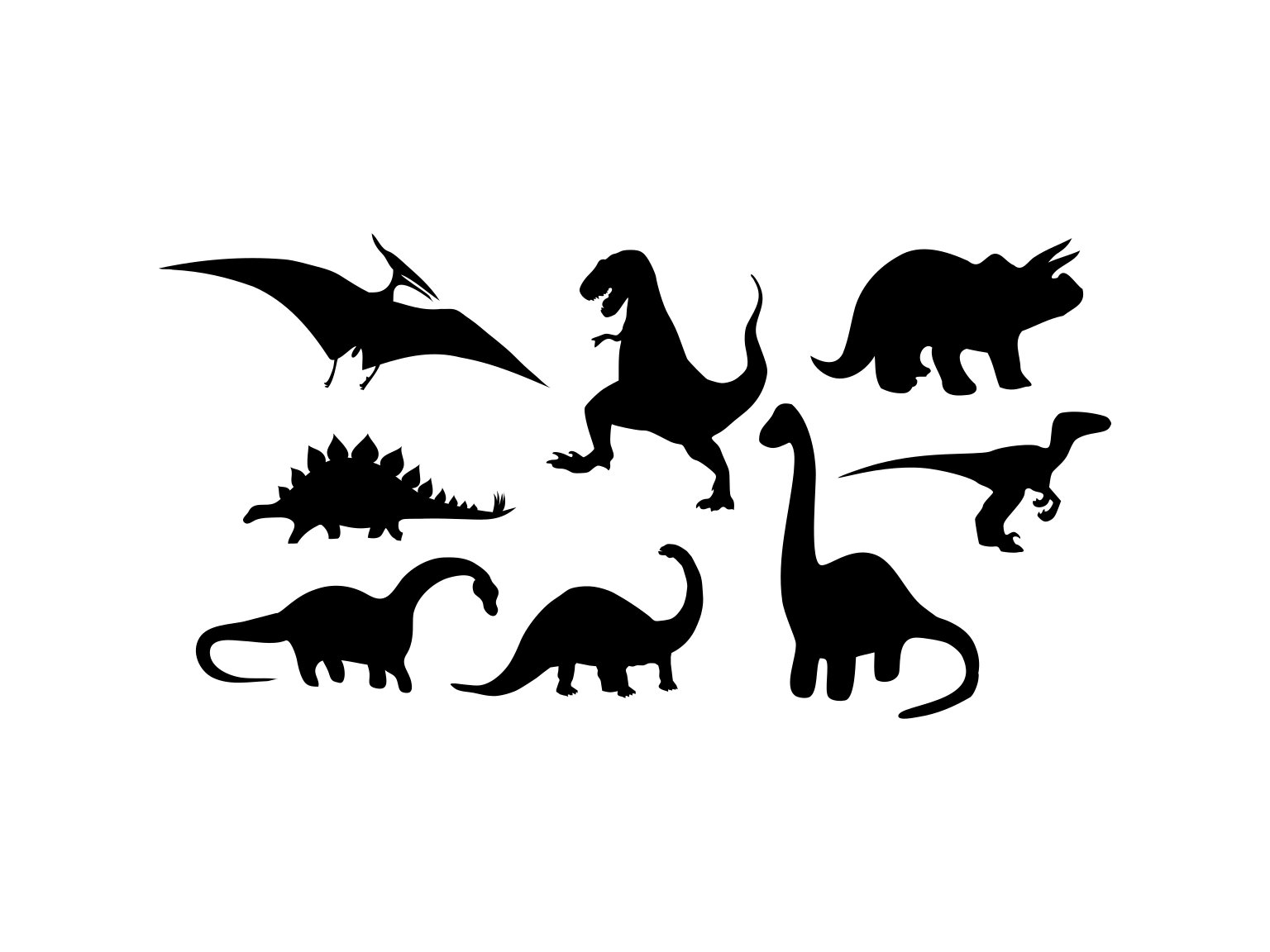 1536x1152 Dinosaur Dinosaur Clipart Dinosaur Silhouette Cut Etsy