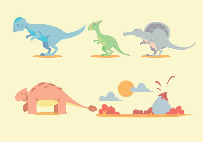 700x490 Dinosaur Vector Set