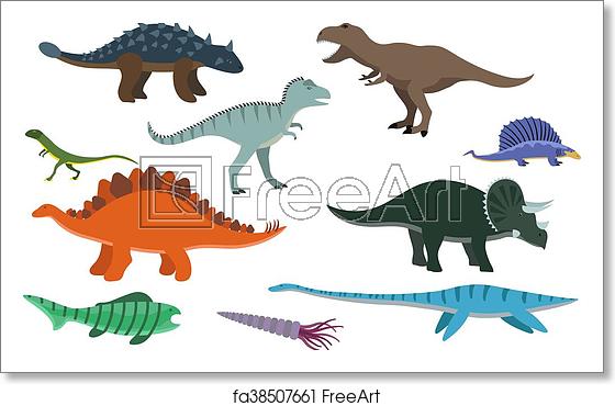 560x370 Free Art Print Of Cartoon Dinosaur Vector Illustration Dinosaur