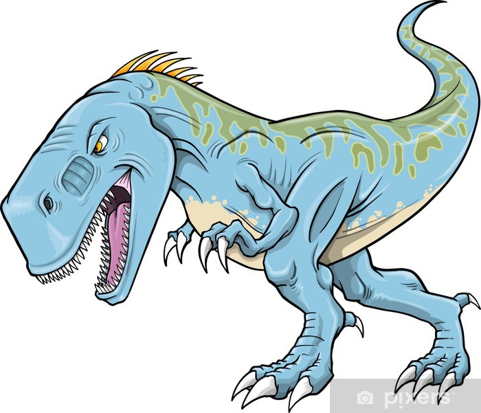 700x601 Tyrannosaurus Dinosaur Vector Illustration Wall Mural Pixers
