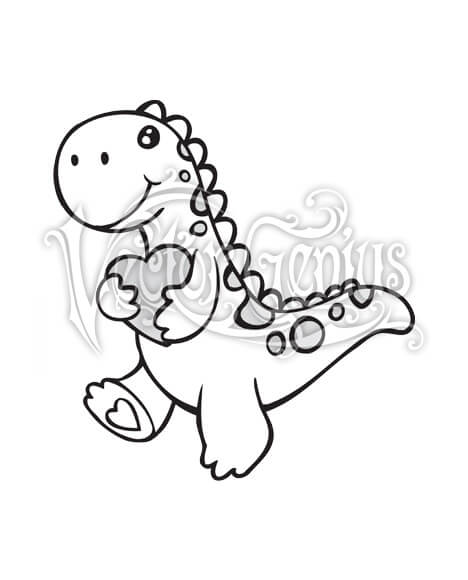 Adorable Dino With Heart Vector Art 468x580 Adorable Dino With Heart Vector Art