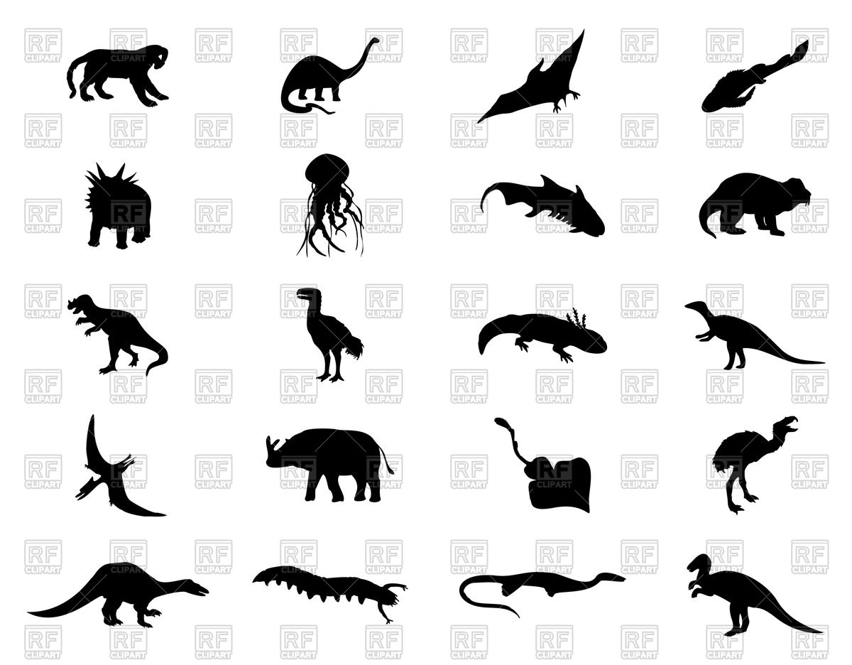 Silhouettes Of Dinosaurs Vector Image Of Plants And Animals 1200x936 Silhouettes Of Dinosaurs Vector Image Of Plants And Animals
