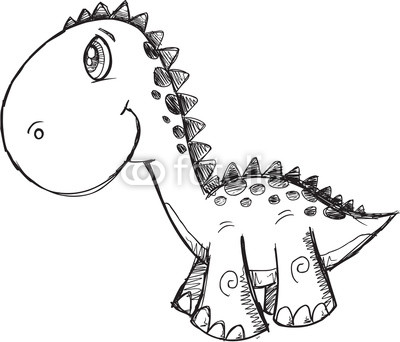 Sketch Doodle Dinosaur Vector Illustration Art Wall Mural Day 400x342 Sketch Doodle Dinosaur Vector Illustration Art Wall Mural Day