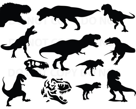 T Rex Bundle Dinosaur Vector Images Silhouette Clip Art Etsy 570x456 T Rex Bundle Dinosaur Vector Images Silhouette Clip Art Etsy