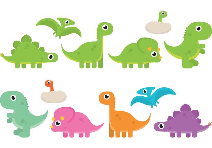 Cartoon Dinosaur Vectors 700x490 Cartoon Dinosaur Vectors