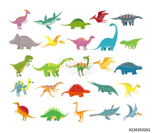 500x438 Cartoon Dinosaurs Baby Dino Prehistoric Animals Cute Dinosaur