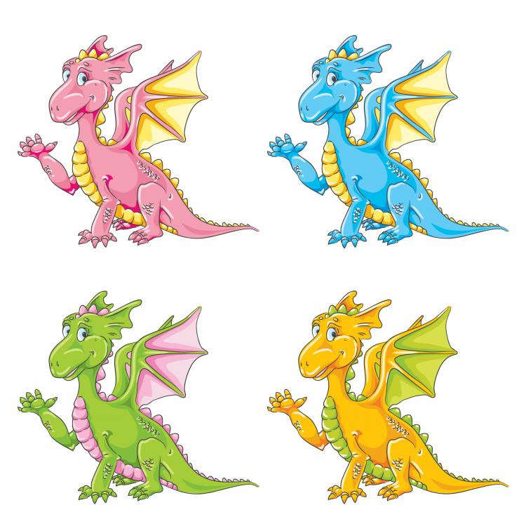 750x750 Color Cartoon Cute Little Dinosaur