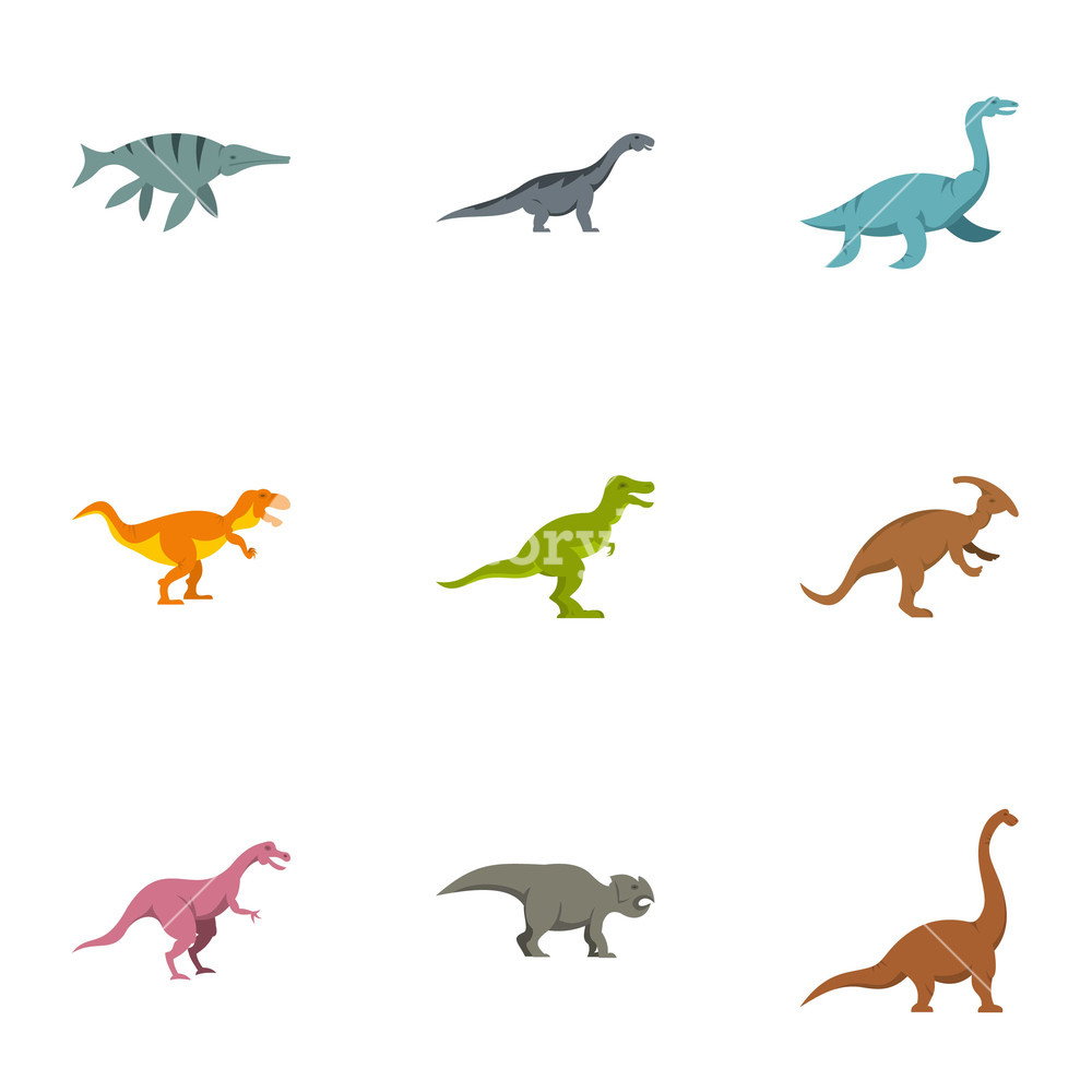 Different Dinosaur Icons Set Flat Set Of Different Dinosaur 1000x1000 Different Dinosaur Icons Set Flat Set Of Different Dinosaur