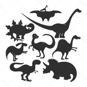 300x300 Dinosaurs Dino Silhouette Animal Vector Createmepink