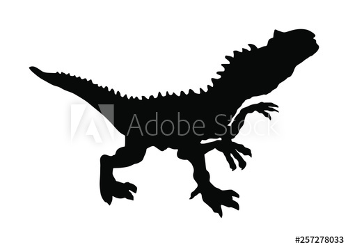 500x355 Kind Of Dinosaur Vector Silhouette Isolated On White Background
