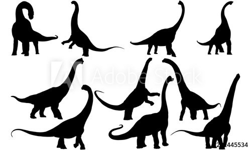 500x300 Brachiosaurus Dinosaur Cricut, Silhouette Clip Art
