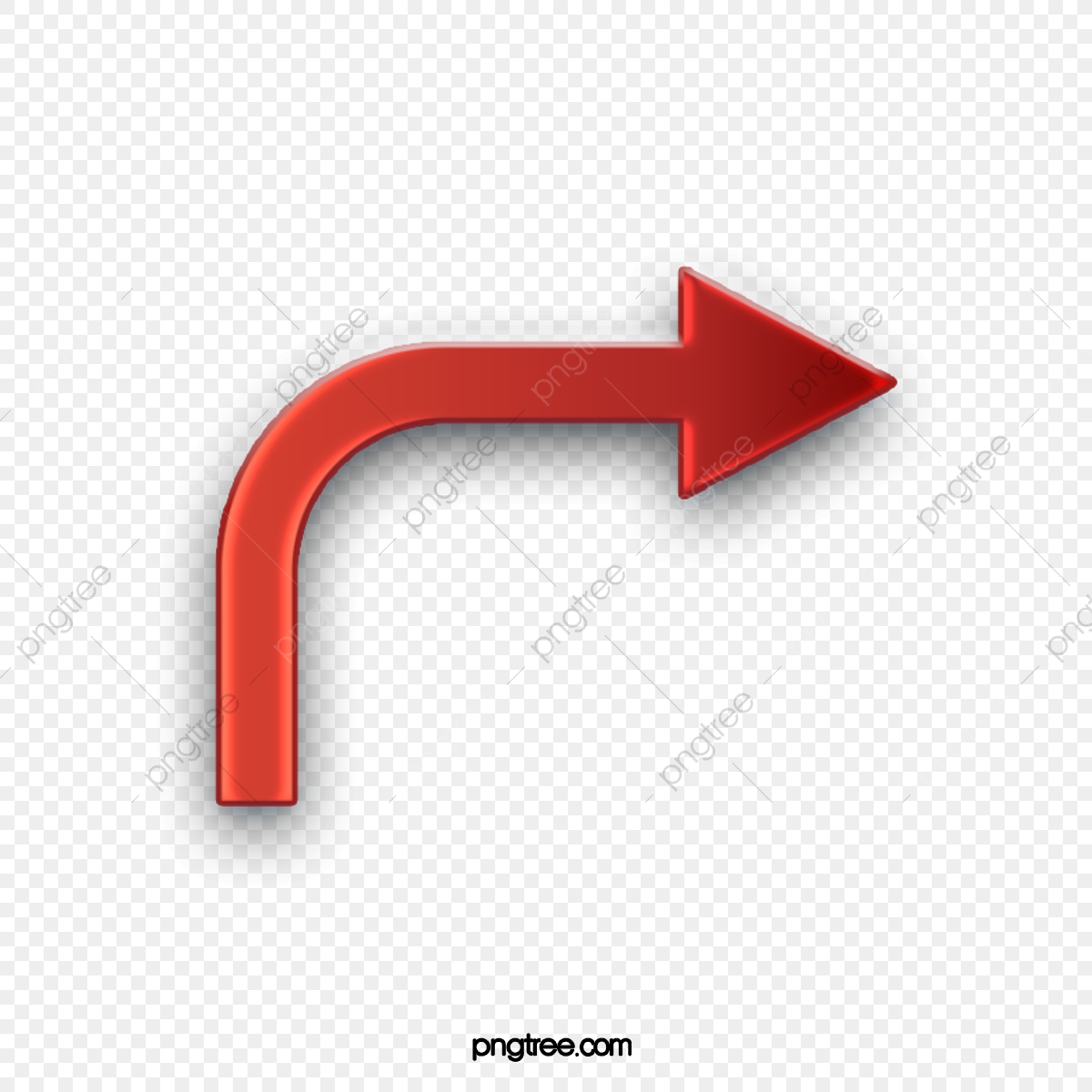 1200x1200 Vector Red Turn Business Arrow Simple Gradient Arrow Direction