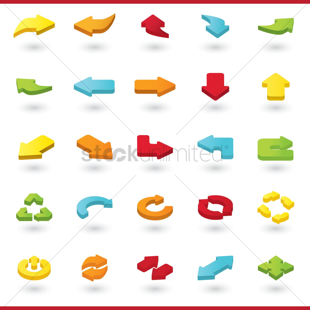 Set Of Directional Arrows Vector Image 1300x1300 Set Of Directional Arrows Vector Image