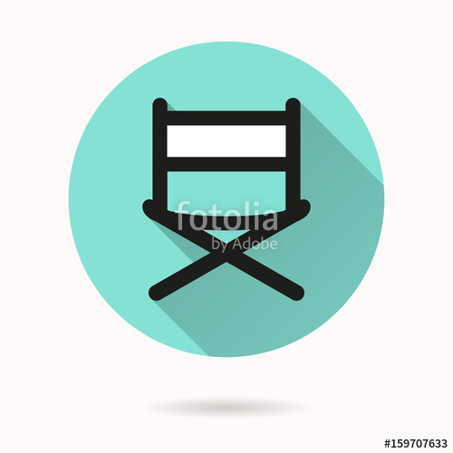 500x500 Director Chair Vector Icon Stock Image And Royalty Free Vector