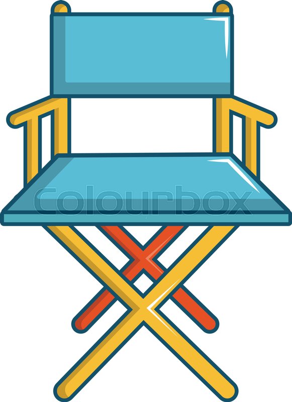 581x800 Cinema Director Chair Icon Cartoon Stock Vector Colourbox