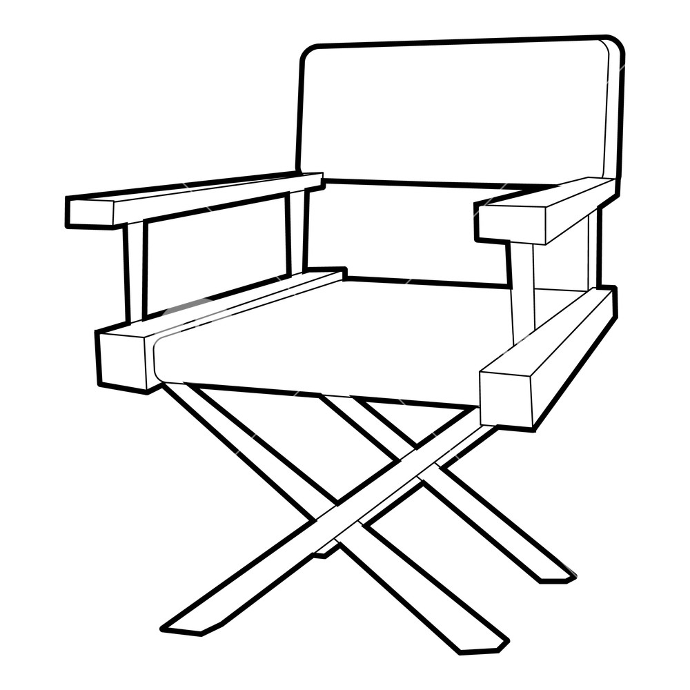 1000x1000 Film Director Chair Icon Outline Illustration Of Film Director