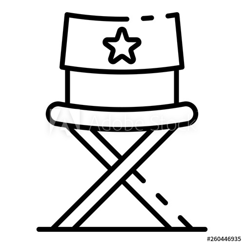 500x500 Stage Director Chair Icon Outline Stage Director Chair Vector