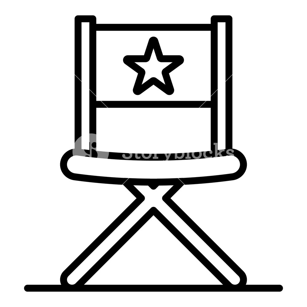 1000x1000 Vblog Director Chair Icon Outline Vblog Director Chair Vector