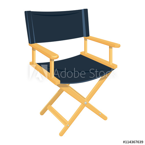 500x500 Director Chair Vector Illustration Isolated On White Background