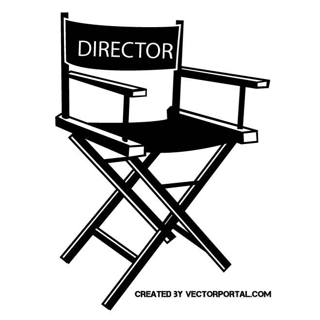 660x660 Directors Chair Vector Clip Art