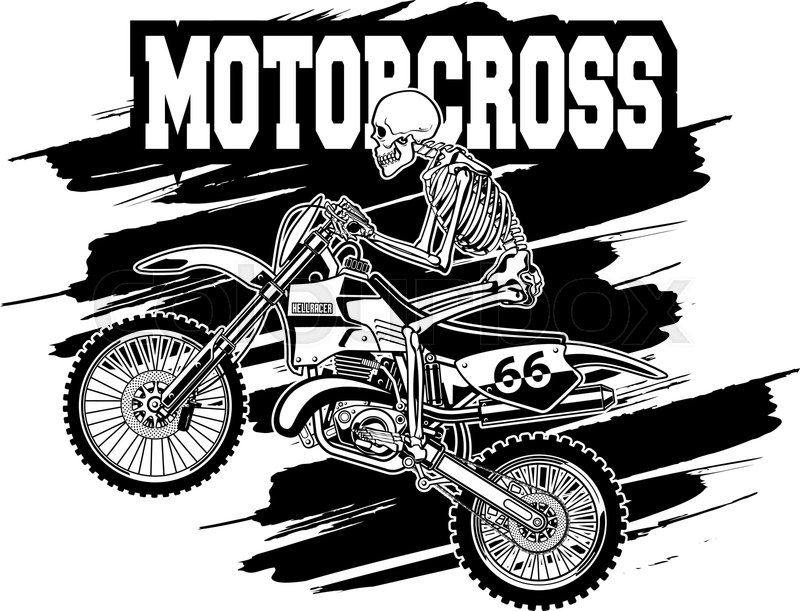 Human Skeleton On Motocross Dirt Bike Stock Vector Colourbox 800x611 Human Skeleton On Motocross Dirt Bike Stock Vector Colourbox
