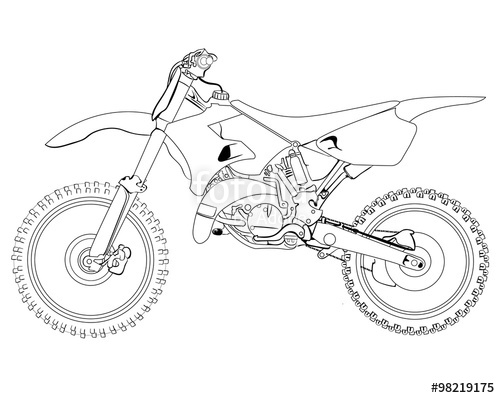500x398 Dirt Bike Sketch Stock Image And Royalty Free Vector