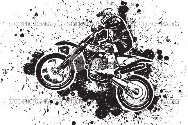 647x431 Enduro Offroad Motocross Vector Graphic Illustration Beadd