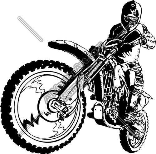 Motocross Clipart 500x493 Motocross Clipart