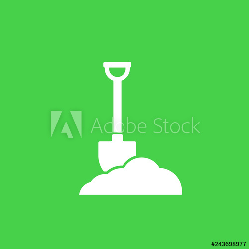 Shovel In Dirt, Vector Icon 500x500 Shovel In Dirt, Vector Icon